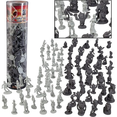 Humans Vs Aliens Space Monster Action Figure Toy Playset- Giant 90pc Set w 16 Unique Futuristic Sculpts- Great for Party Favors, Decorations, Dioramas