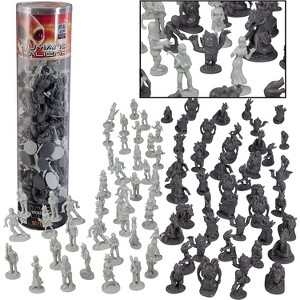 Humans Vs Aliens Space Monster Action Figure Toy Playset- Giant 90pc Set w 16 Unique Futuristic Sculpts- Great for Party Favors, Decorations, Dioramas - 1 of 3