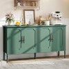 4-Door Buffet Cabinet with Adjustable Shelves, 59" Modern Credenza Sideboard for Dining Room, Spacious Storage Coffee Bar Cabinet - 2 of 4