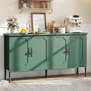 59"Buffet Cabinet with Storage, Modern Sideboard with 4 Doors and Adjustable Shelves - 1 of 4