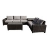 Courtyard Casual St Lucia 5 pc Sectional Set with Armless Middle Chair to Ext Corner End - 4 of 4