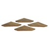 Homy Casa Corner Floating Shelves, Set of 4, Rustic Brown Wood Look with Black Metal Brackets - 2 of 4