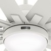 Hunter 60" Overton Lighted Ceiling Fan Matte White Finish - 10 Blades, DC Motor, Wall Control, Damp Rated, LED Light Kit Included - 2 of 4