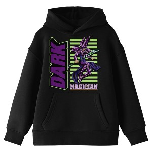 Yu-Gi-Oh Dark Magician Puff Print Long Sleeve Youth Black Hooded Sweatshirt - 1 of 3