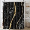 LunaLulinlk Black and Golden Marble Shower Curtain - 3 of 4