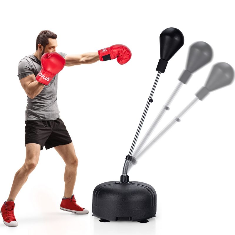 Costway Freestanding Punching Bag w/Stand Boxing Gloves for Adult Kids Adjustable, 1 of 11