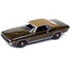 1971 Dodge Challenger R/T Dark Gold Metallic with Gold Vinyl Roof "Mecum Auctions" 1/64 Diecast Model Car by Auto World - 2 of 3