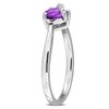 EVERLY JEWELRY | Sterling Silver 0.009 CT TW Diamond And 3/5 CT TGW Amethyst Fashion Ring - 2 of 4