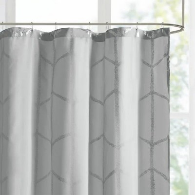 LunaLulinlk Printed Metallic Shower Curtain