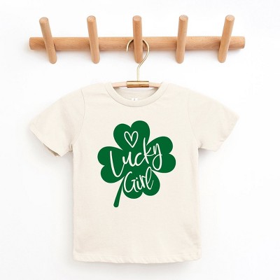 The Juniper Shop One Lucky Girl Heart Toddler Short Sleeve Tee