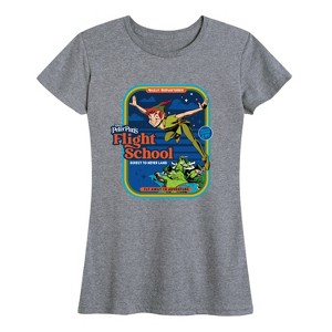 Women's - Peter Pan - Flight School Direct to Never Land Short Sleeve Graphic T-Shirt - 1 of 4