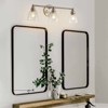Airsurfer Modern 3-Light Bathroom Vanity Light, Brushed Nickel Wall Sconce with Clear Glass Shades, E26 Fixture for Mirror, Living Room, Hallway - 2 of 4