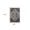 Black And Gray Medallion Area Rug - 3 of 4