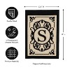 Evergreen Flag Cambridge Chic Letter S Monogram Applique Garden Flag - 12.5" Wide x 18" High - 2 of 4