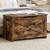 COZONY 30" Wooden Storage Chest Bench with Safety Hinge, Easy-Assembly Large Shoe Bench for Entryway, Living Room & Bedroom - 3 of 4