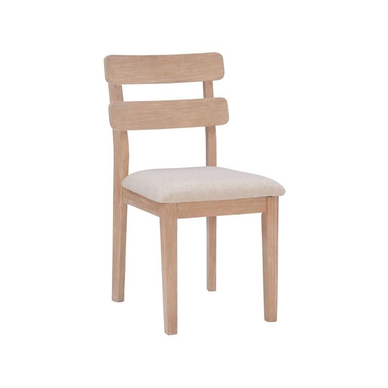 Darden Ladder Back Upholstered Dining Side Chair Natural - Powell, 1 of 11