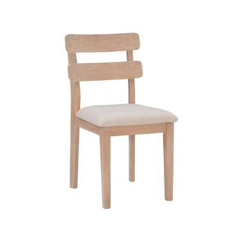 Darden Ladder Back Upholstered Dining Side Chair Natural - Powell