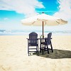 2-Person Navy Blue Bar-Height Adirondack Chair Set with Built-In Table, HDPE Patio Seating - 2 of 4