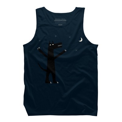 Men's Design By Humans Arooo! By NicSquirrell Tank Top