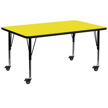 Emma and Oliver Mobile 30x72 Rectangle HP Laminate Preschool Activity Table
