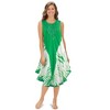 Collections Etc Woven Tie Dye Dress with Embroidery Scooped Neckline, Lightweight Beach Coverup - 3 of 3