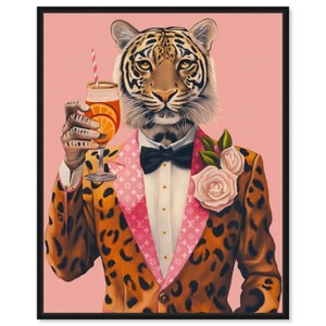 Art Remedy Tiger Bellini Suit Tiger Glam Wall Art Framed - 1 of 4
