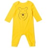 Disney Winnie the Pooh 101 Dalmatians Lion King Mickey Mouse Minnie Mouse Baby Snap Coverall and Hat Newborn to Infant - 3 of 4