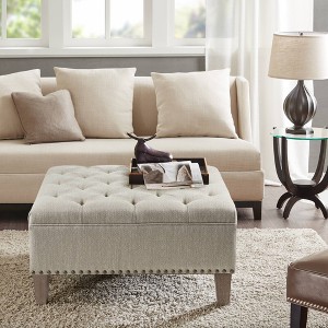 Tufted Square Cocktail Ottoman - Madison Park - 1 of 4