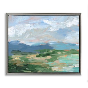 Stupell Industries Modern Brushed Cloudy Landscape Floating Frame Canvas Art, Gray, 21" x 17" - 1 of 4