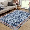 Acekool 4x6 Washable Vintage Rug - Boho Floral Non-Slip Indoor Carpet for Bedroom & Kitchen - 4 of 4
