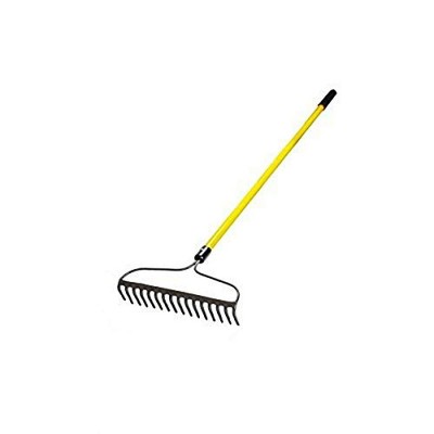 Bon Tool 28-133 Bow Rake 16-inch With 60-inch Fiberglass Handle