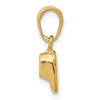 Black Bow Jewelry 14k Yellow Gold Textured Baby Shoe Pendant, 5 x 15mm - 2 of 4