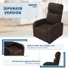 Manual Recliner Chair for Adults,Linen Fabric Upholstered Chair with High Backrest,Retractable Footrest& SidePocket, for Nursery Bedroom Living Room - 3 of 4