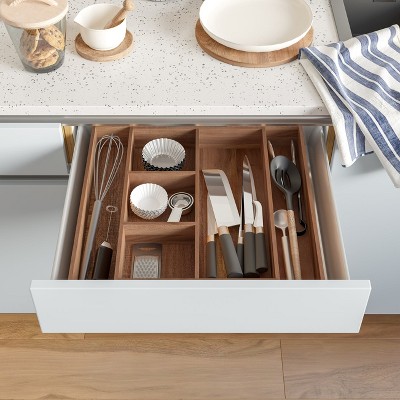 Seville Classics 9-Piece Acacia Wood Pantry Kitchen Storage Organizer Box Set — фото 3
