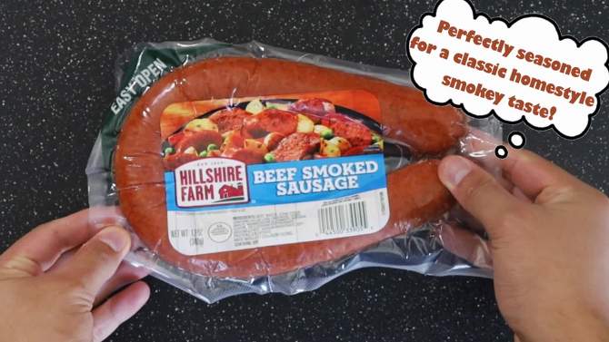 Hillshire Farm Beef Smoked Sausage Rope - 12oz, 2 of 11, play video