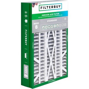 Filterbuy 14.5x27x5 Air Filter (1-Pack), Pleated MERV 8 Dust Defense HVAC AC Furnace Air Filters for Trane, American Standard, Honeywell, & Accumulair - 1 of 4