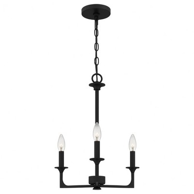 Quoizel Lighting Prescott 3 - Light Chandelier in  Matte Black
