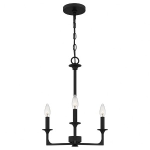 Quoizel Lighting Prescott 3 - Light Chandelier in  Matte Black - 1 of 4