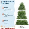 9ft Artificial Christmas Tree Prelit, 900 Dual-Color LED Lights & Foldable Base, for Holiday, Party, Christmas Decorations - 2 of 4