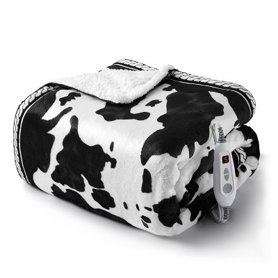 Heated Blanket Electric Throw with Dual Control, Reversible Flannel Heating Blankets, Soft Heated Throws for Couch