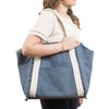 Pavilion Gift Company - Arctic - 19" x 13" Frayed Canvas Handbag - Handbags - 3 of 4