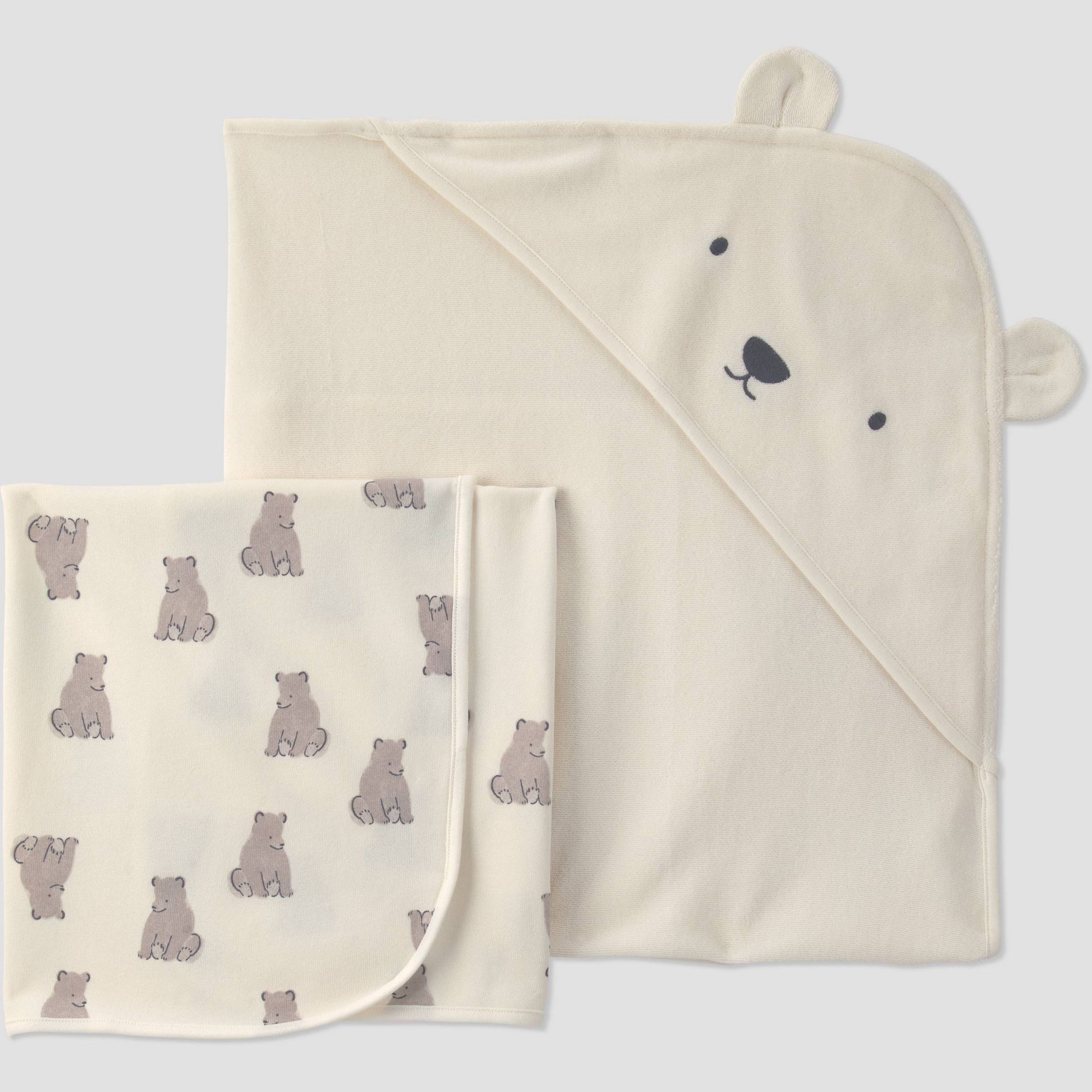 Carter's Just One You® Baby 2pk Hooded Towel - Brown Bear