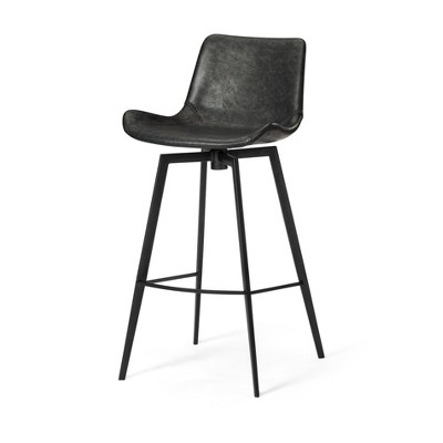 Maven Lane Victor Armless Vegan Leather Bar Height Stool