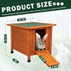 Sevobal Pet Crates and Houses, Portable Rabbit Cage with Slope and Foot Covers, Lightweight House for Small Animals, Orange, 15.74"*20"*17.12" - 4 of 4