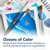 Princeton Aqua Elite Round Brush, Synthetic Bristles, Short Handle Watercolor Paintbrush, Matte Black, Size 16, 1 Count - 3 of 4
