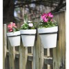 Esterno Wall Mounted Planter Rings w/ Pots 4pk, Metal Plant Holders w Mini Clay Pots - 2 of 4