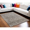 Gray and Silver Abstract Hand Woven Worn Faded Area Rug - 2 of 4