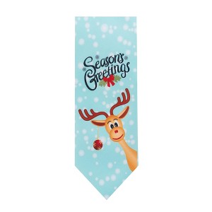 Jacob Alexander Seasons Greetings from Reindeer Extra Long Neck Tie for Big and Tall Men - Aqua - 1 of 4