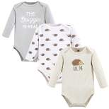 Hudson Baby Unisex Baby Cotton Long-Sleeve Bodysuits, Hedgehog
