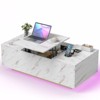 Gymojoy 47.2" Lift Top Coffee Tables with Drawers and Large Storage Smart Living Room Table - 4 of 4